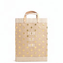 Market Bag in Gold Polka Dot