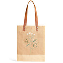 Wine Tote in Natural Wildflower by Amy Logsdon