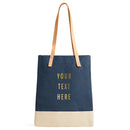 Wine Tote in Navy Gold Foil