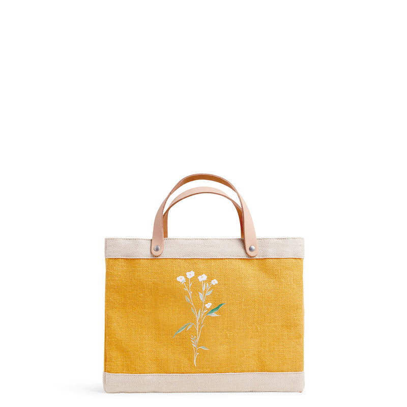 Petite Market Bag in Gold Wildflower by Amy Logsdon
