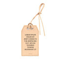 Personalized Leather Gift Tag Note in Natural