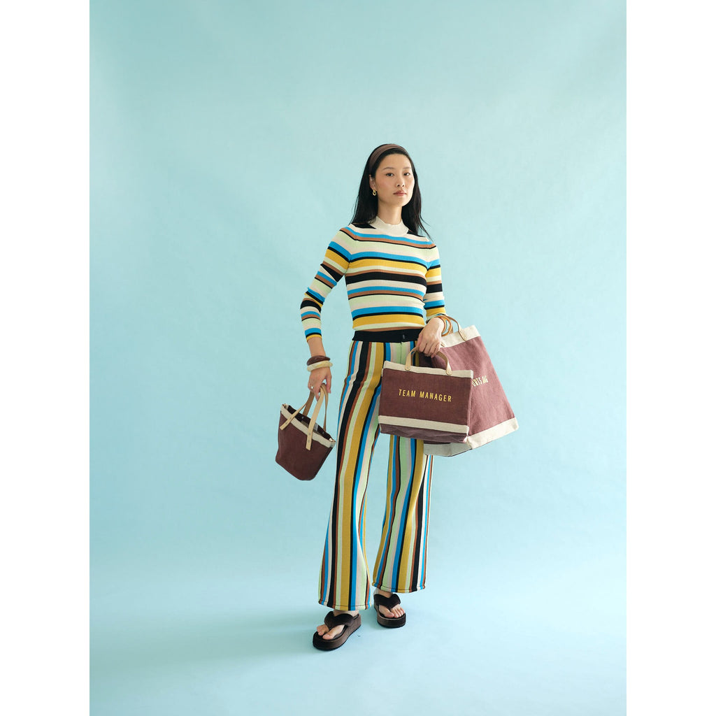 Mulberry Market Bag, Petite Market Bag and Petite Bucket carried together — Cole Moser editorial, view 260840
