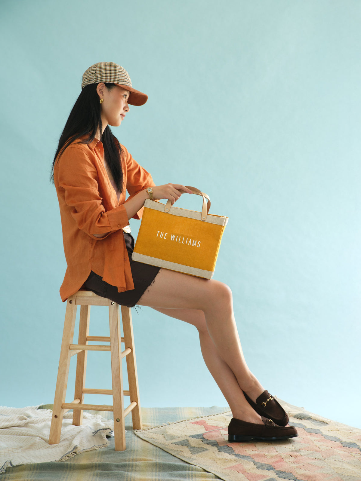Petite Market Bag in Carrot