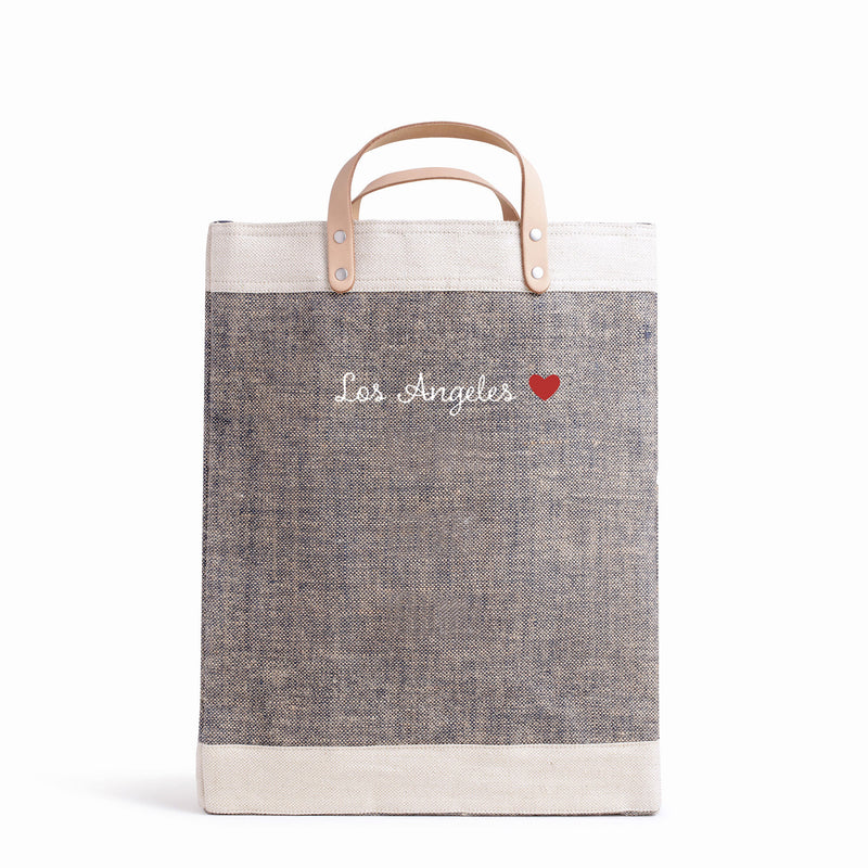 Market Bag in Chambray with Embroidery
