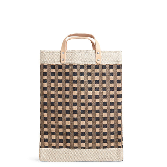 Market Bag in Black Gingham