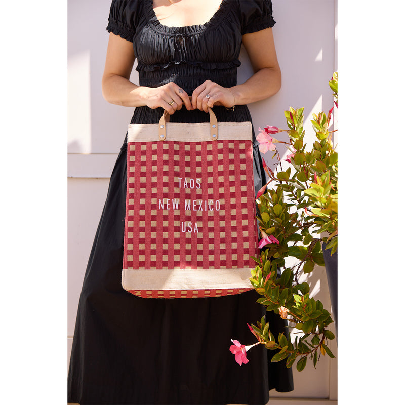 Market Bag in Red Gingham