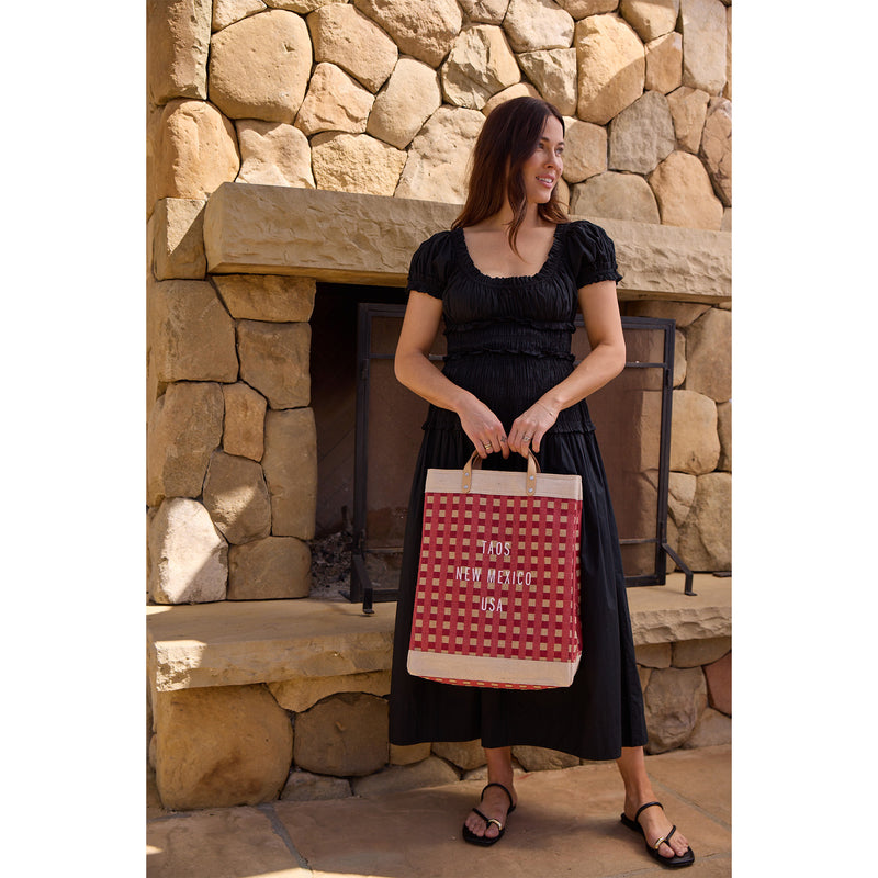 Market Bag in Red Gingham