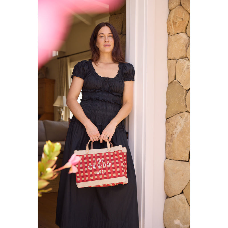 Petite Market Bag in Red Gingham