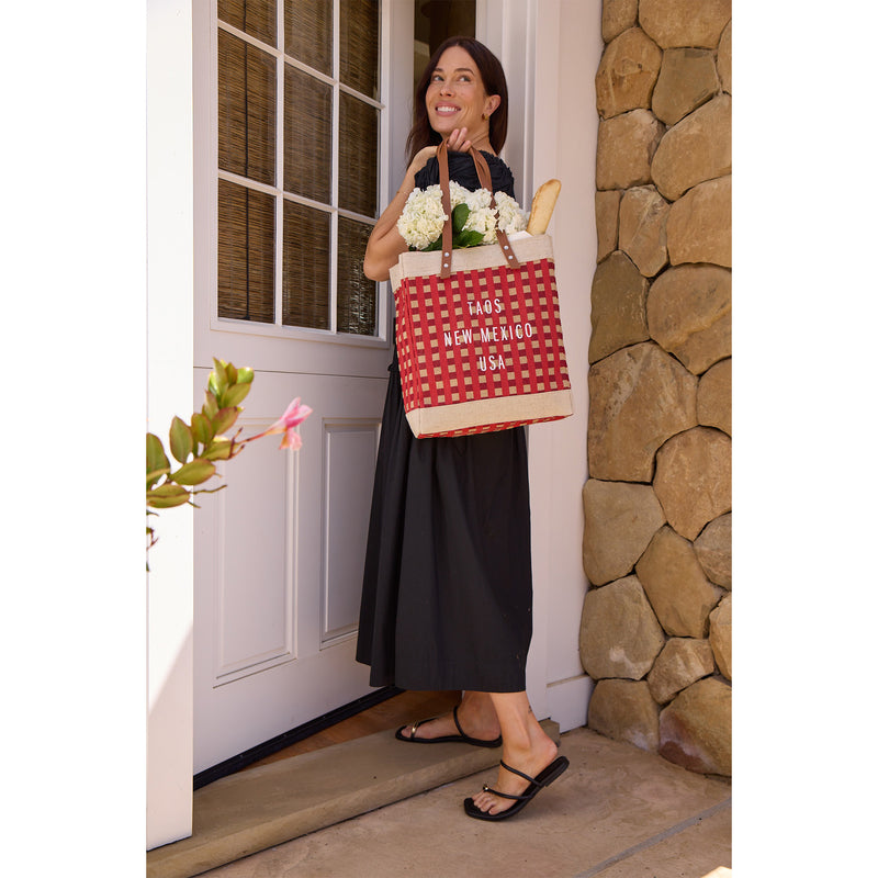 Market Tote in Red Gingham