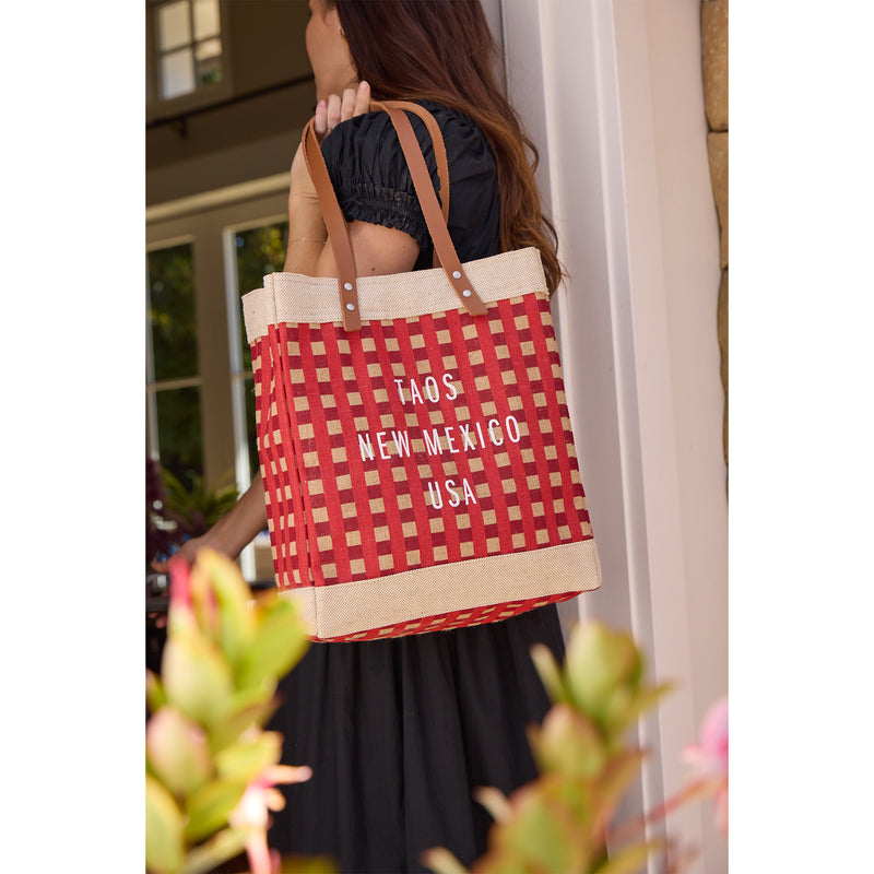 Market Tote in Red Gingham