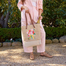 Wine Tote in Natural Bouquet by Amy Logsdon