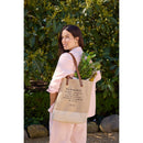 Wine Tote in Natural Wildflower by Amy Logsdon