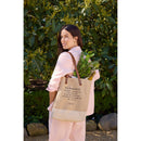 Wine Tote in Natural Gold Foil