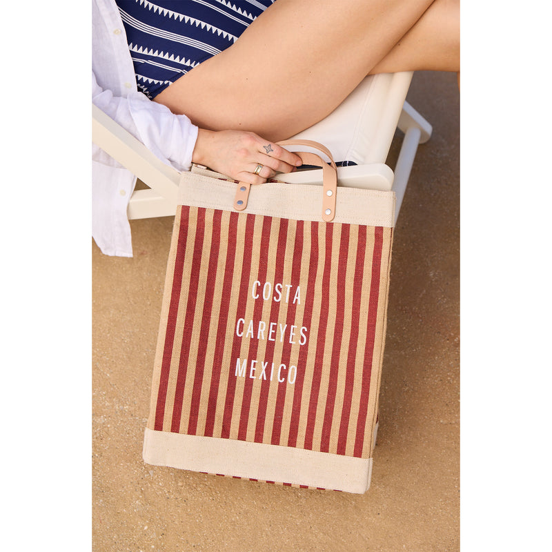 Market Bag in Red Stripe