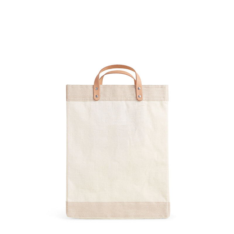 Market Bag in White with Monogram