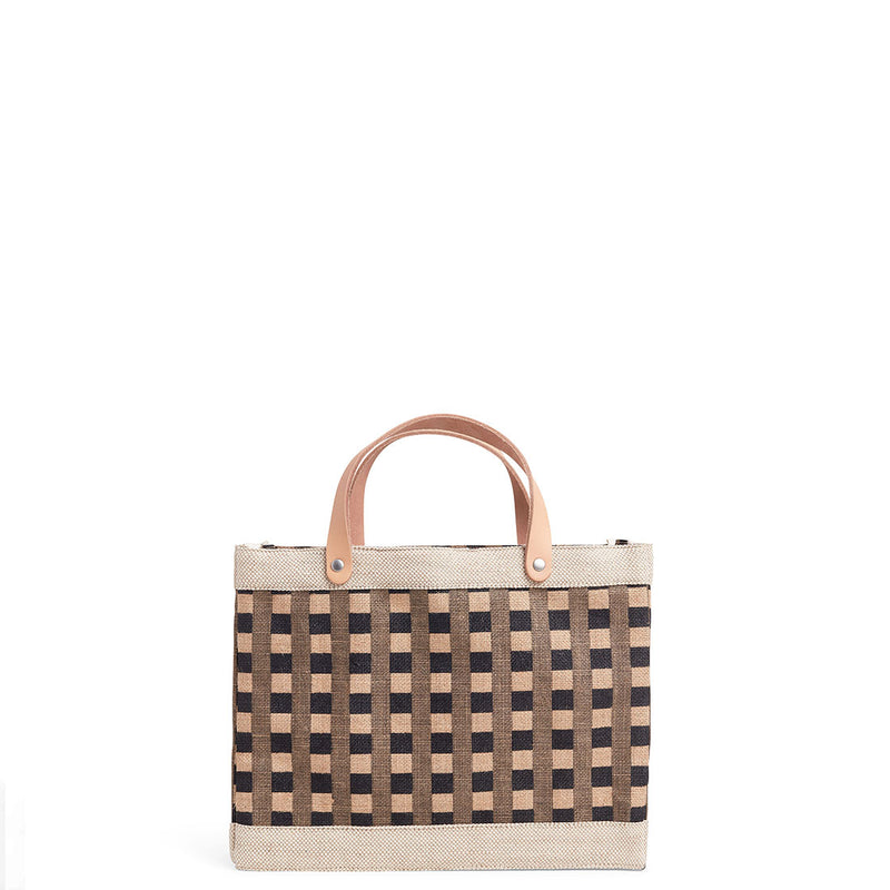 Petite Market Bag in Black Gingham