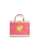 Petite Market Bag in Amaranth Gold Foil Heart