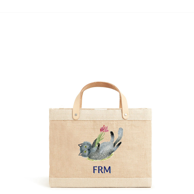 Petite Market Bag in Natural Black Cat by Amy Logsdon