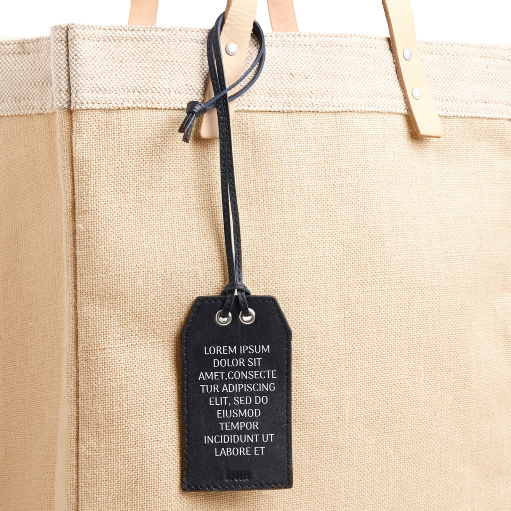 Personalized Leather Gift Tag with Note