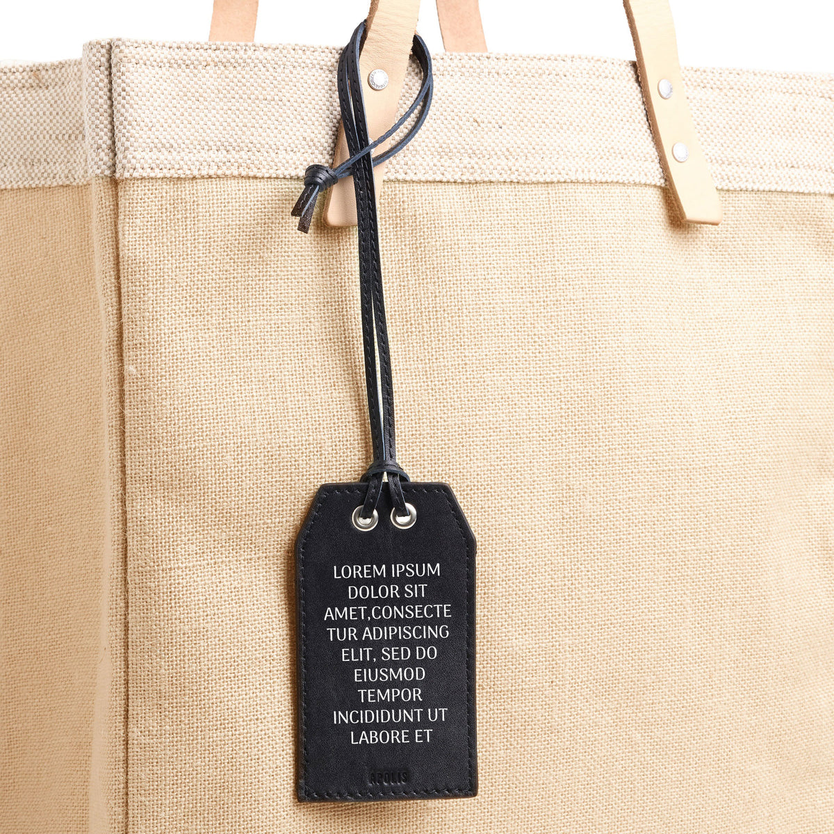 Personalized Leather Gift Tag with Note