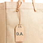 Personalized Leather Gift Tag with Gold Foil