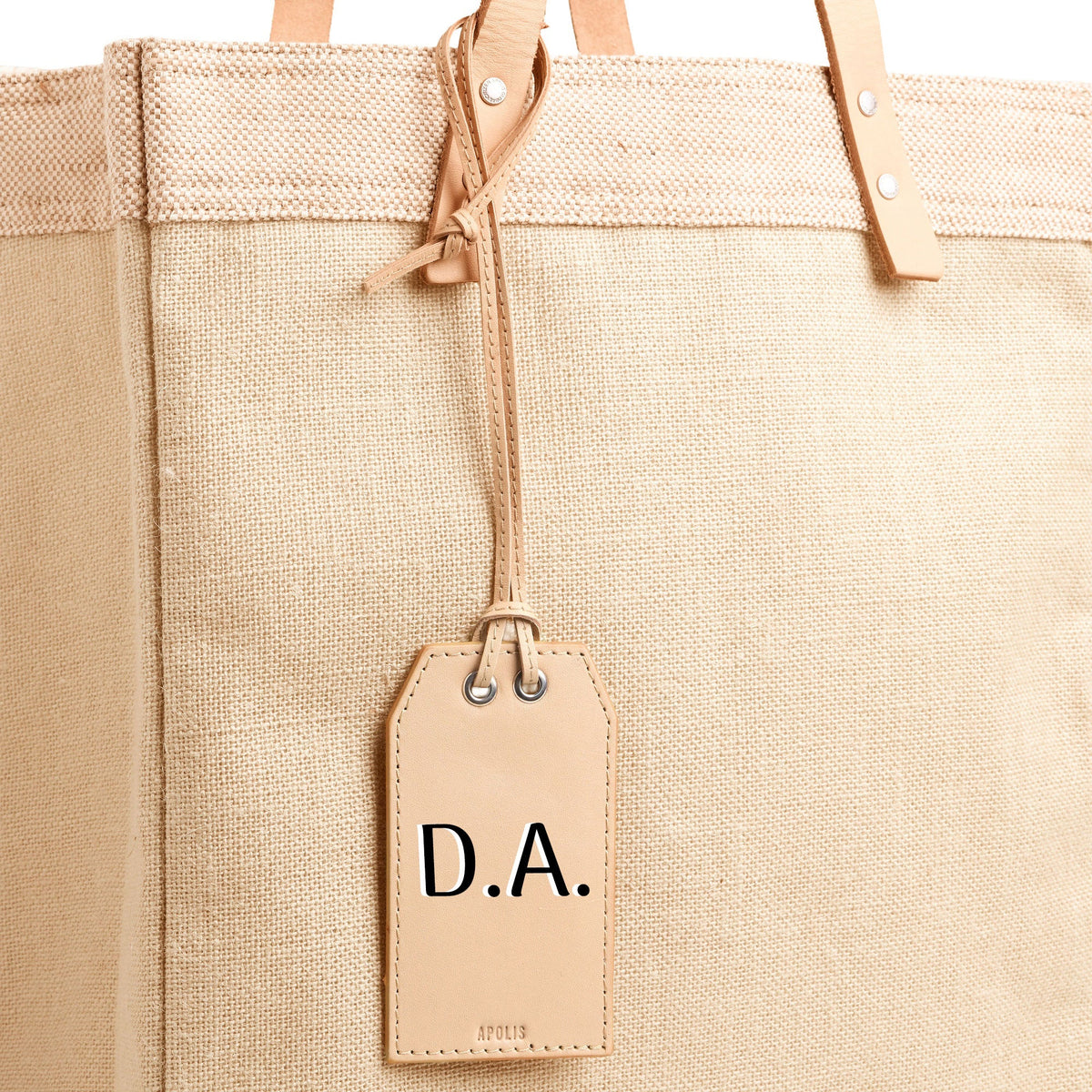 Personalized Leather Gift Tag with Gold Foil
