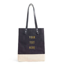 Wine Tote in Black Gold Foil