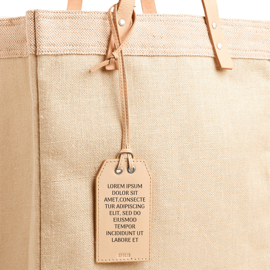 Personalized Leather Gift Tag with Note