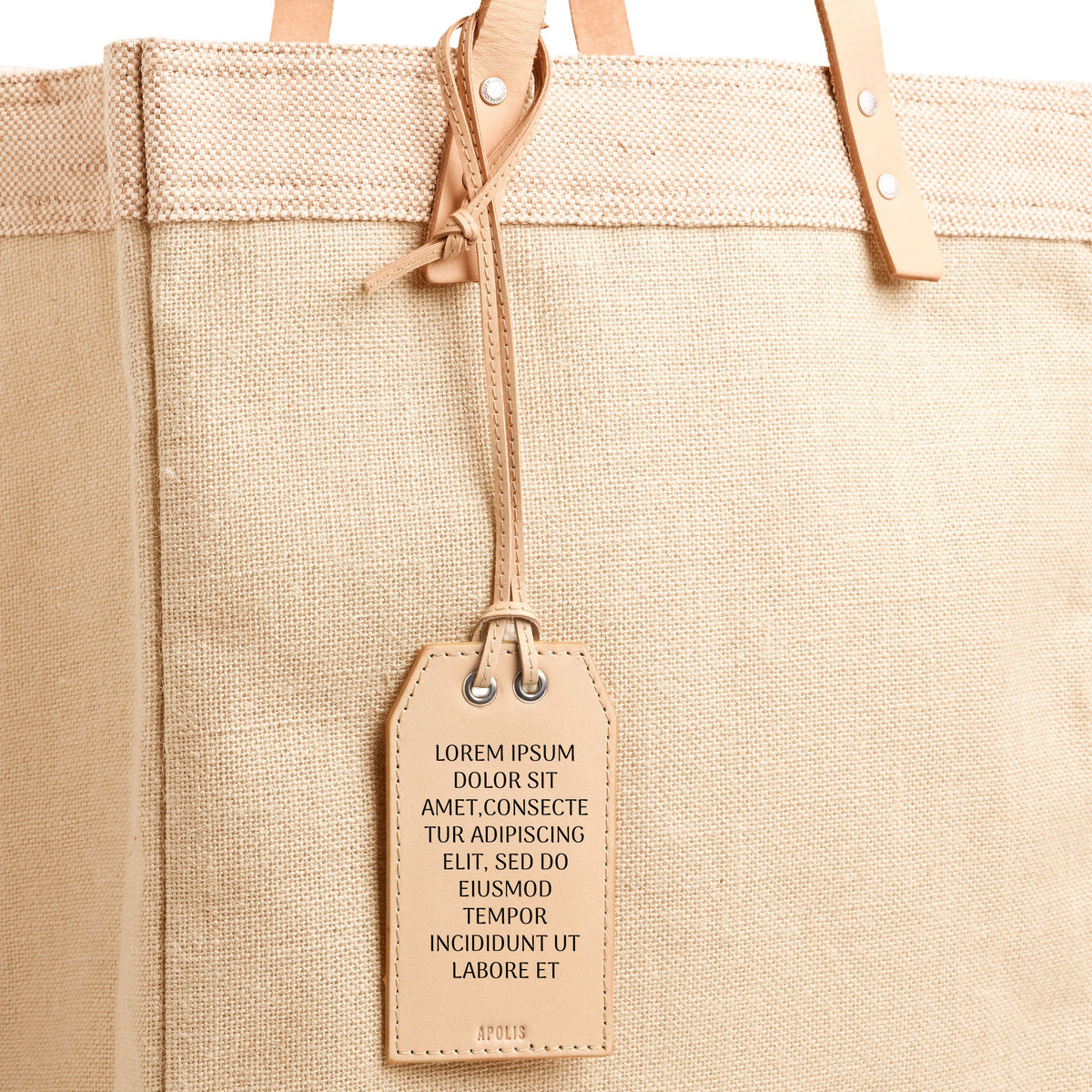Personalized Leather Gift Tag with Note