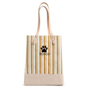 Wine Tote in Gold Stripe Paw