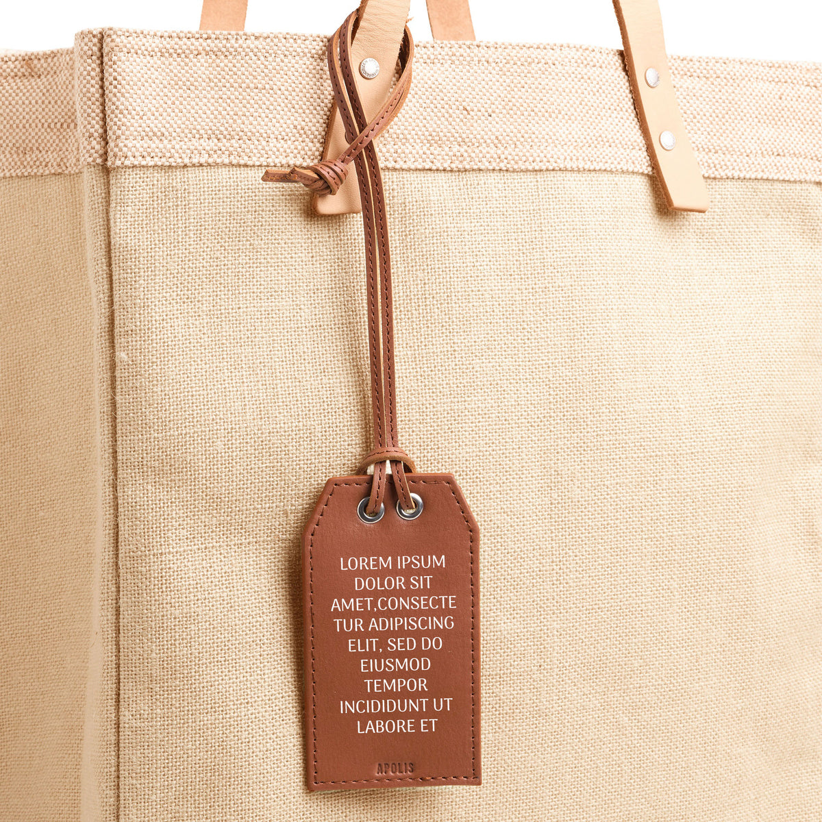 Personalized Leather Gift Tag with Note