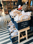 The Petite Market Bag—versatile and timeless. A smaller market bag for quick adventures and special events.