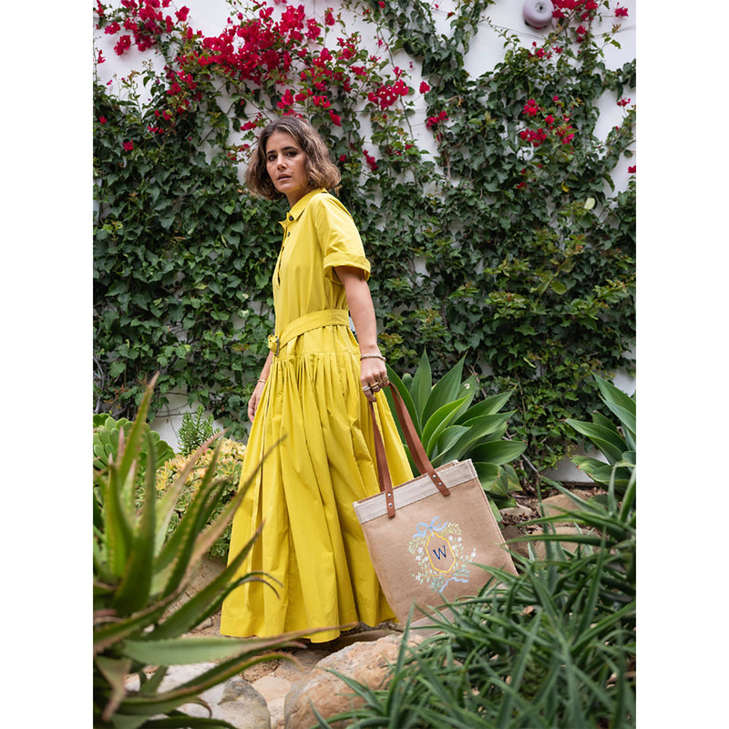 Market Tote in Gold Crest by Amy Logsdon