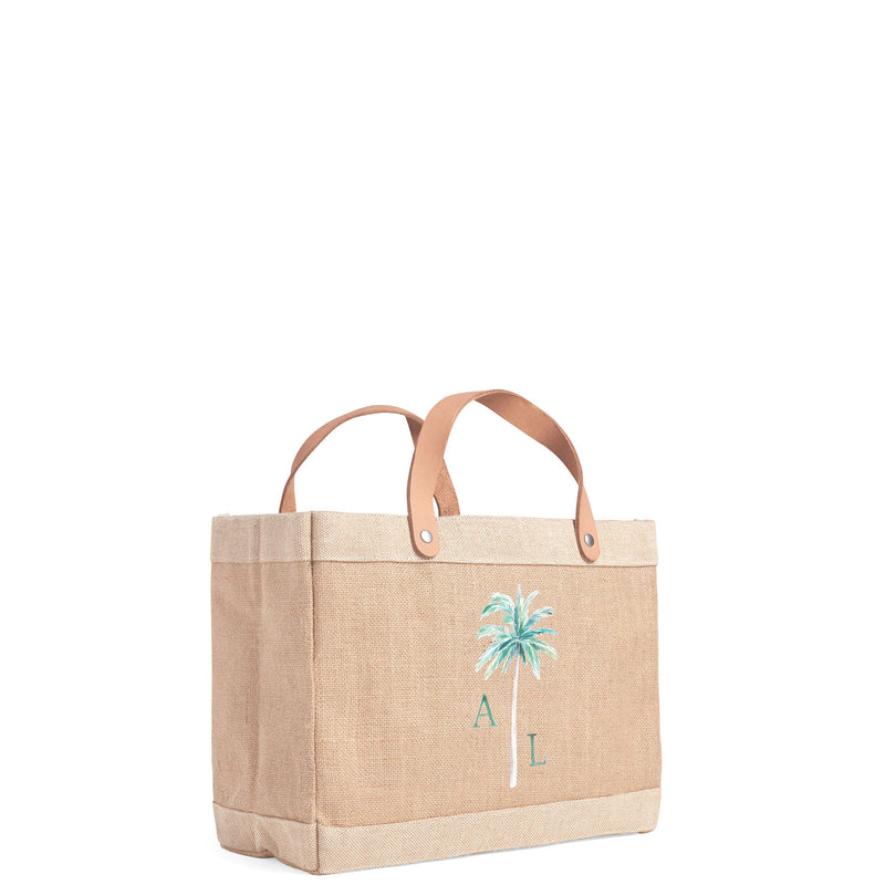 Petite Market Bag in Natural Palm Tree by Amy Logsdon