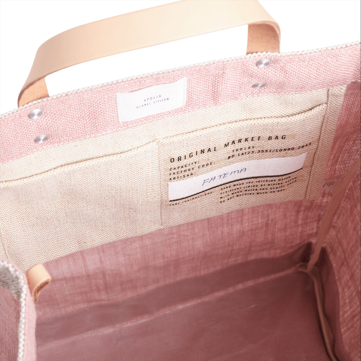 Mahjong Collection: Market Bag in Blush