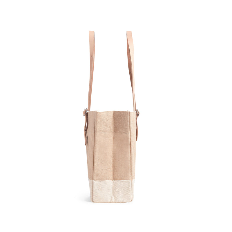 Shoulder Market Bag in Natural Gold Foil