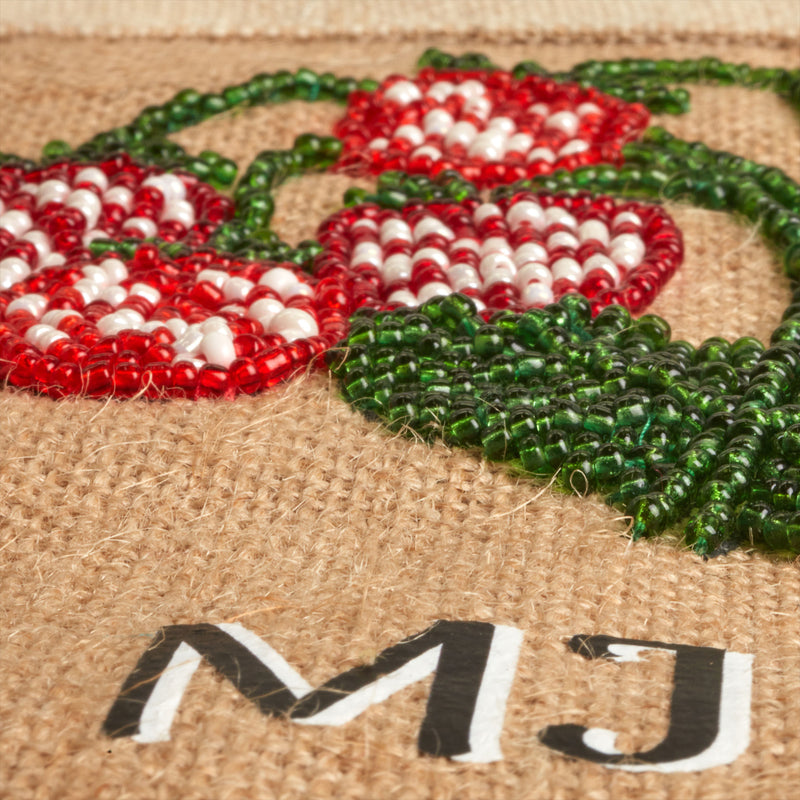 Petite Market Bag with Beaded Strawberry with Strap