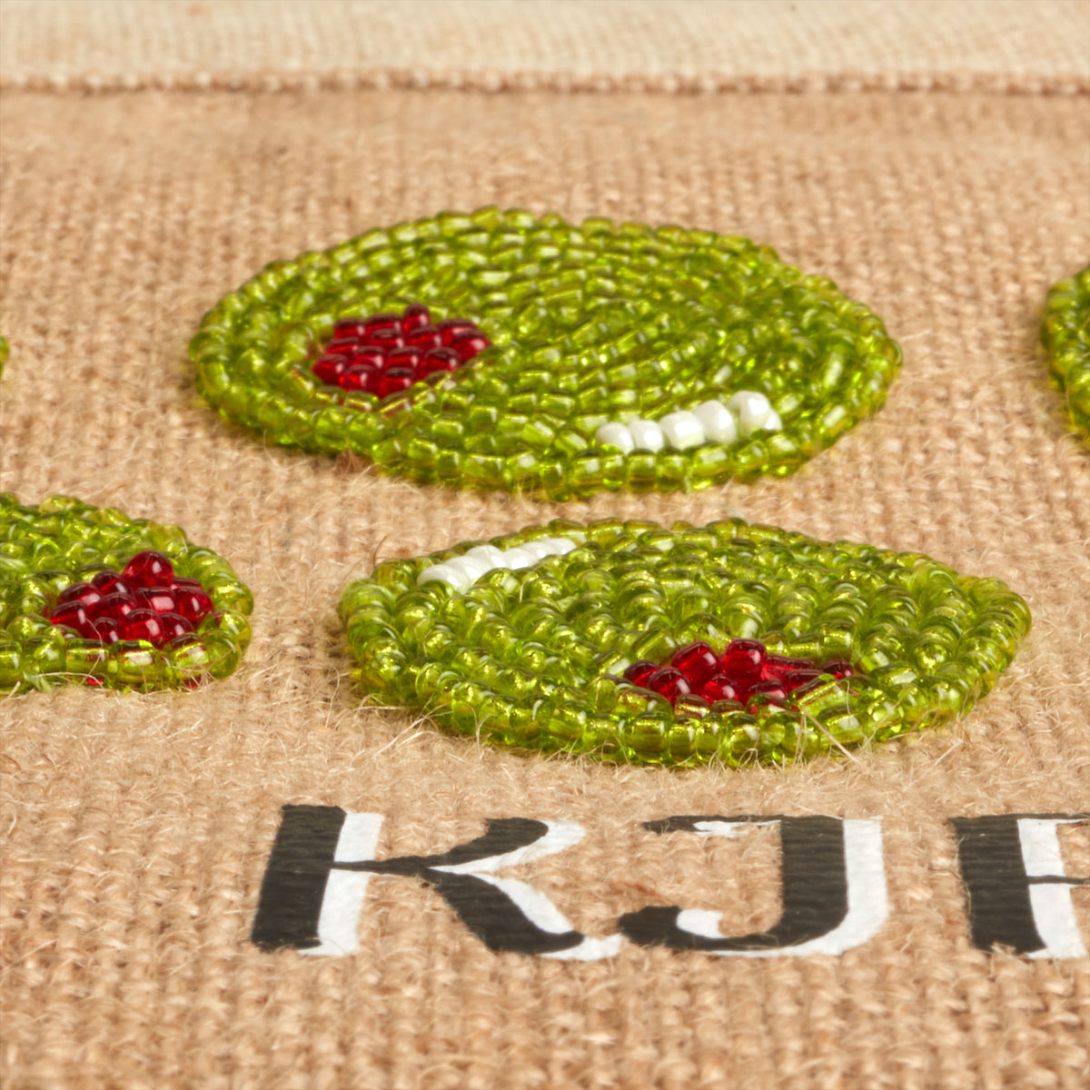 Petite Market Bag with Beaded Olives
