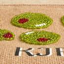 Petite Market Bag with Beaded Olives with Strap