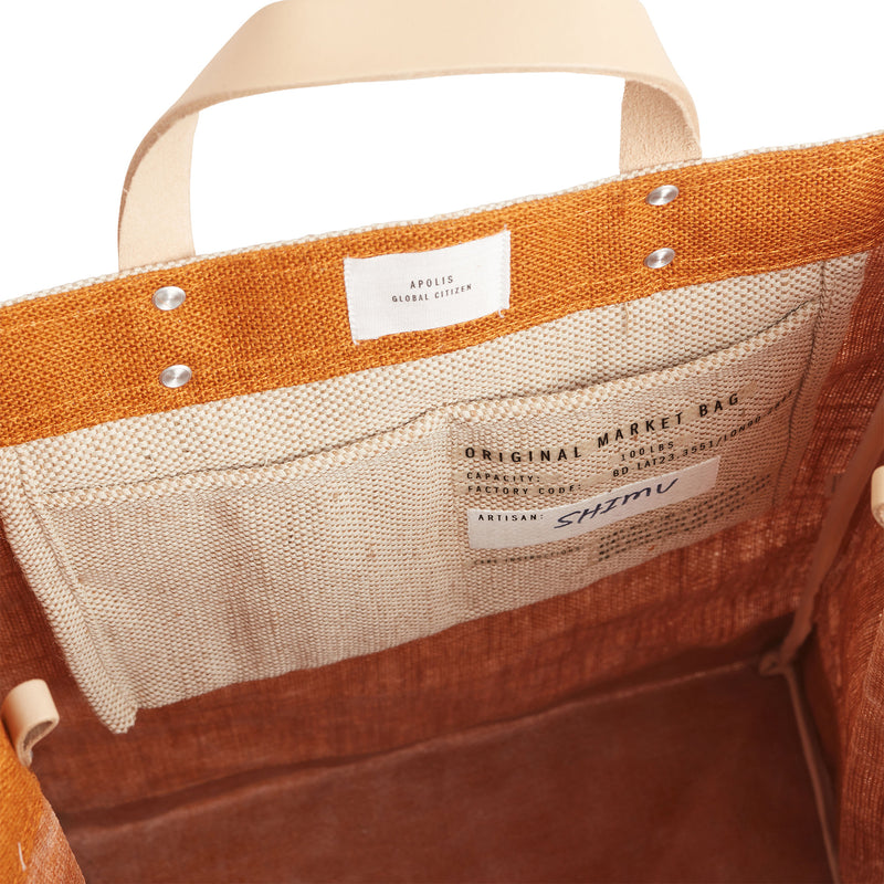 Petite Market Bag in Cognac Dachshund