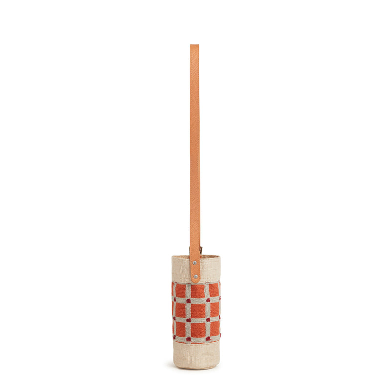 Crossbody Bottle Bag in Chenille Window Brick