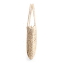 Petite Mercado Tote in Natural — side profile showing the bag depth