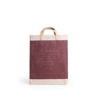 Market Bag in Mulberry — back with origin print