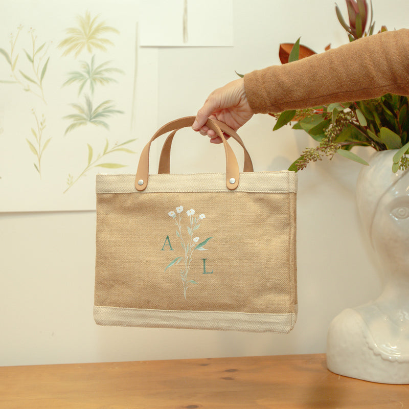 Petite Market Bag in Natural Wildflower by Amy Logsdon