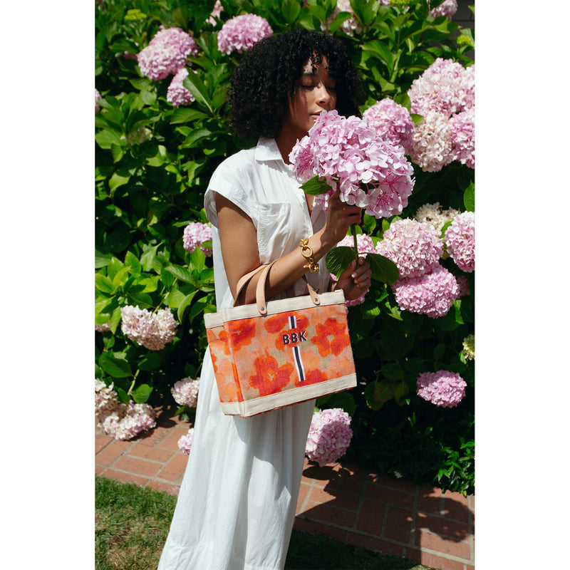 Petite Market Bag in Bloom by Liesel Plambeck with Monogram