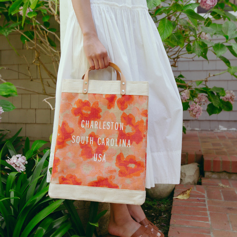 Market Bag in Bloom by Liesel Plambeck with Strap