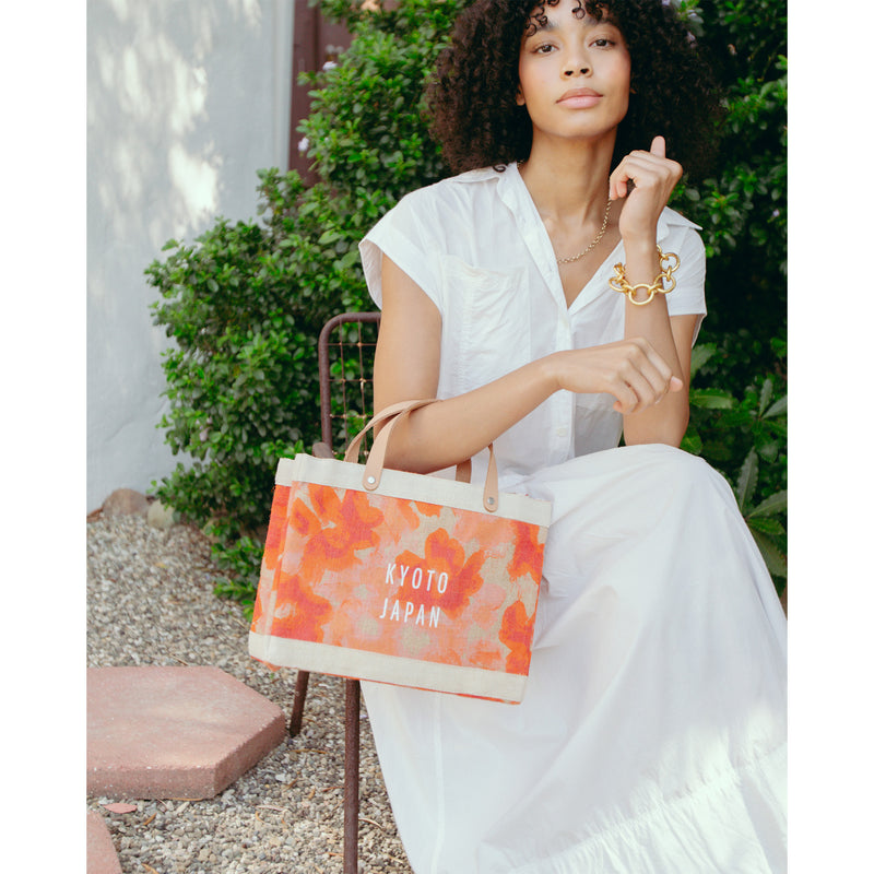 Petite Market Bag in Bloom by Liesel Plambeck with Strap