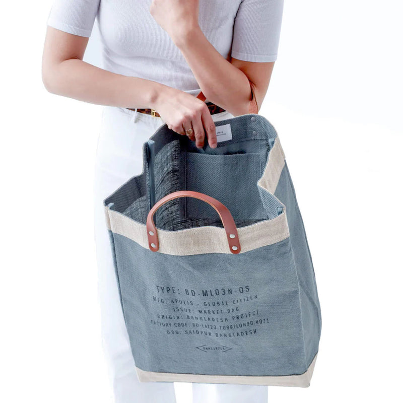 Market Bag in Cool Gray for L.A. “MALIBU”