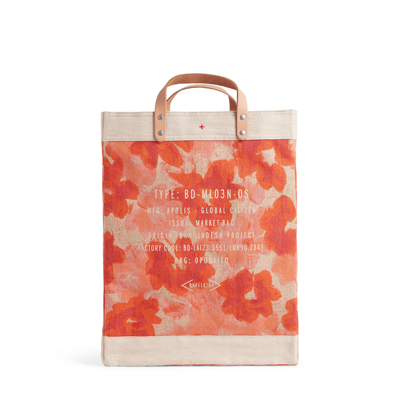 Market Bag in Bloom by Liesel Plambeck with Calligraphy