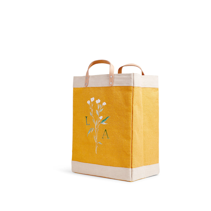 Market Bag in Gold Wildflower by Amy Logsdon
